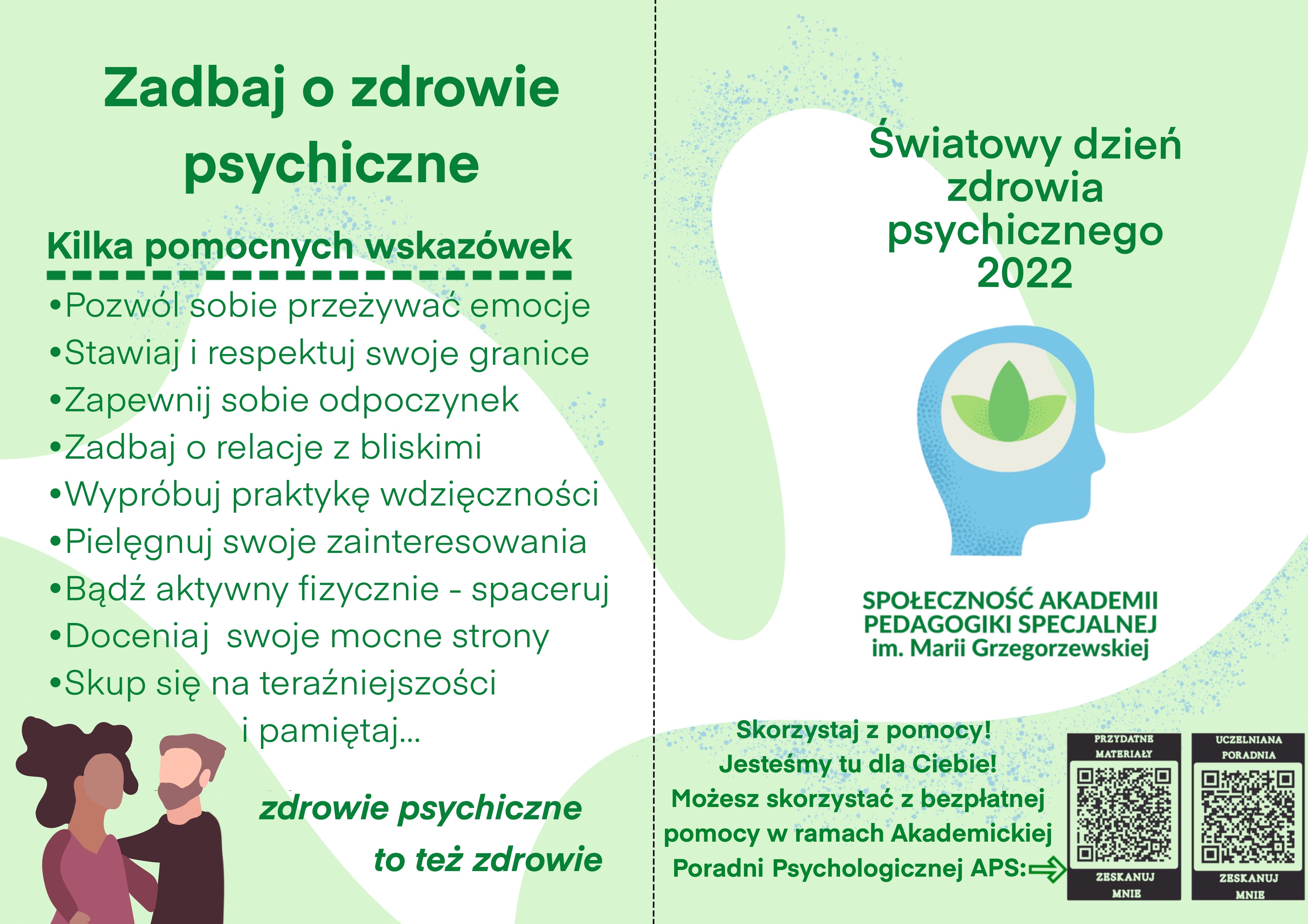 ulotka zadbaj o zdrowie psychiczne