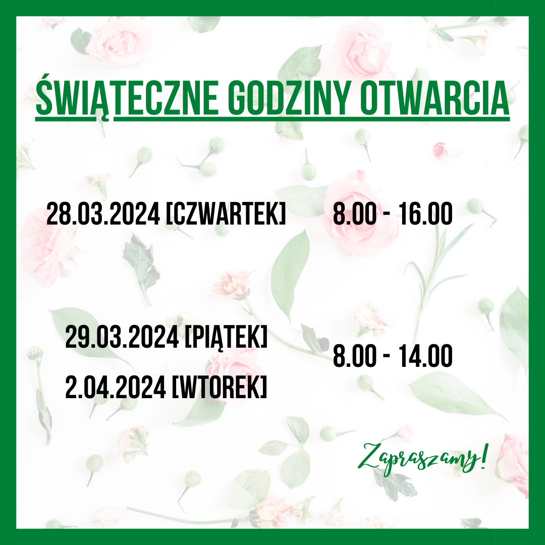 wielkanoc 2024 - godziny otwarcia