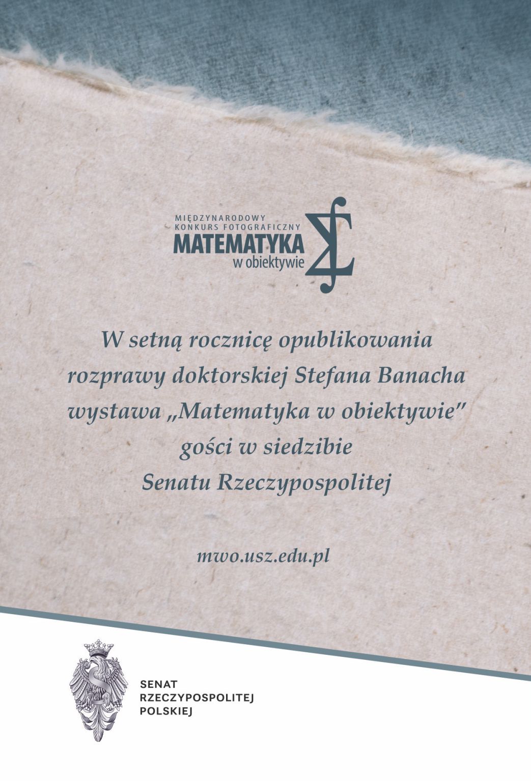 Plakat informujący o wystawie w Senacie RP